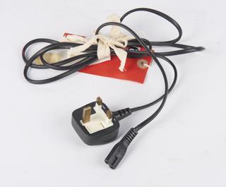 Power cable for portable radio cassette player made by the Sharp Corporation