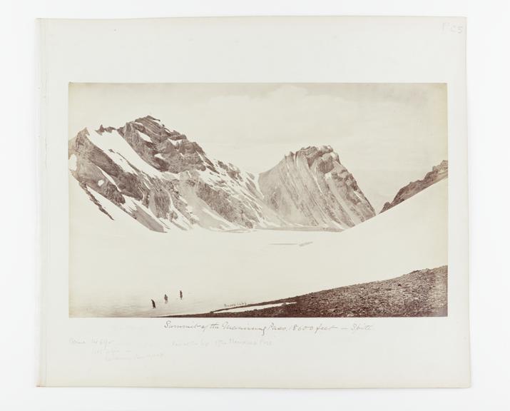 Albumen print on original card mount by Samuel Bourne