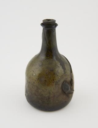 Early wine bottle, about 1740