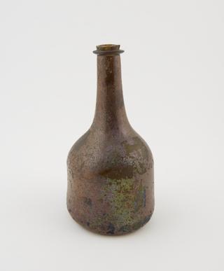 Early wine bottle, about 1740