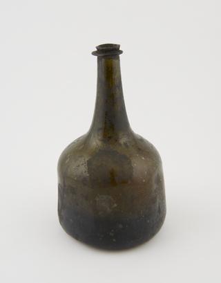 Early wine bottle, about 1740