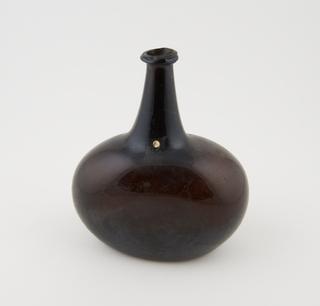 Wine bottle, flagon shape, flat sides