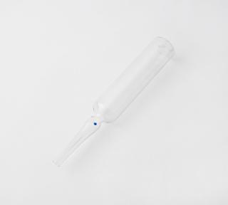 One of a collection of glass ampoules, 1968.