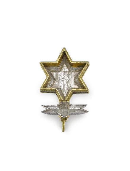 Silver star-shaped verge watch by David Ramsay