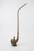 Long metal hookah water pipe with conical base