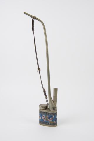 Water pipe for tobacco or opium tobacco box and accessories incorporated into bowl