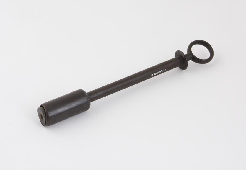 Plastic syringe, open at end, use unknown, English(?), 1880-1920