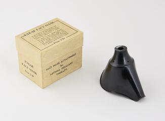 Plastic face mask for use with inhaler