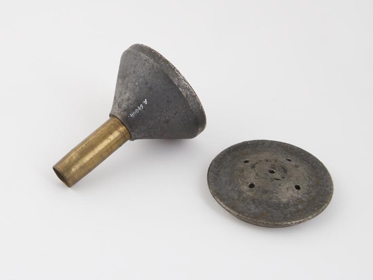 Metal funnel, possibly from an inhaler