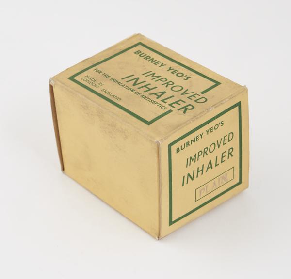 Burney Yeo's antiseptic inhaler, in original carton, English