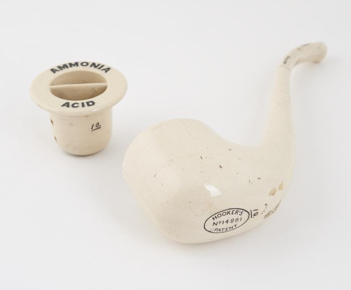 Inhaler shaped like a smoking pipe, patented in 1888