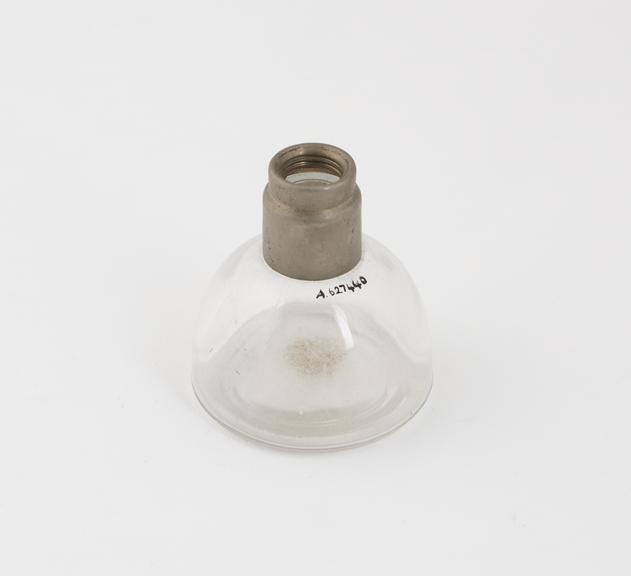 Glass container from atomizer, probably English, 1890-1940