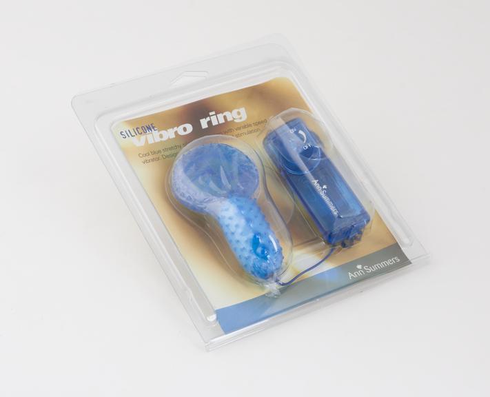 Vibro Ring, blue silicone cock ring with variable speed