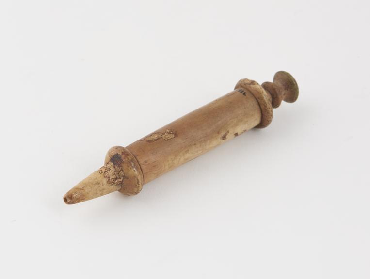 Bone piston-action syringe, Europe, 1601-1850