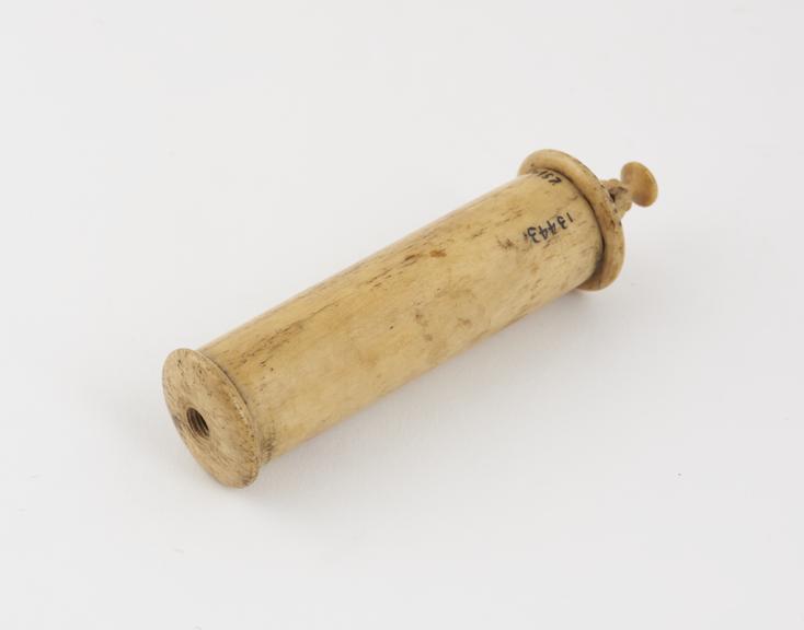 Bone piston-action syringe, 17th or 18th century, Europe