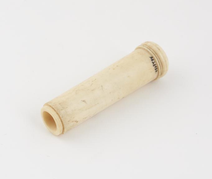 Ivory cylinder from poston-action syringe, Europe, 1701-1850