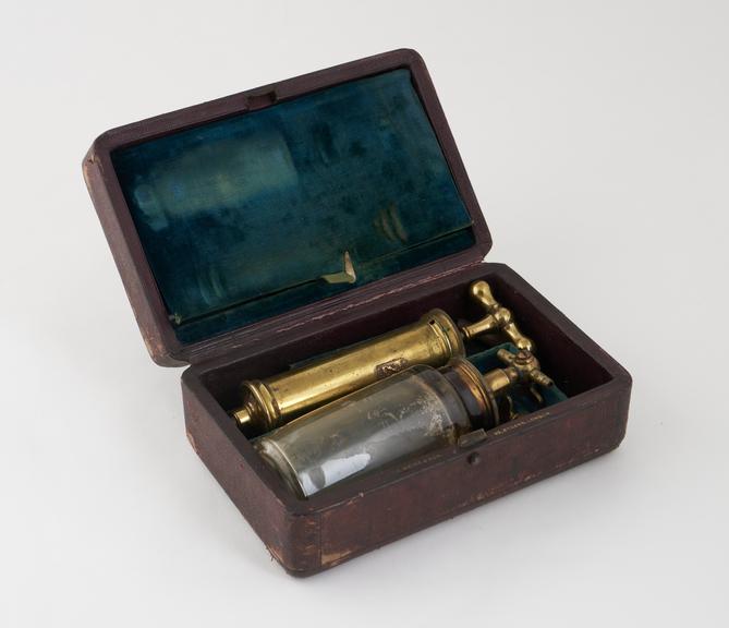 Aspirator and accessories, cased, by Weiss and Sons, 62 Strand