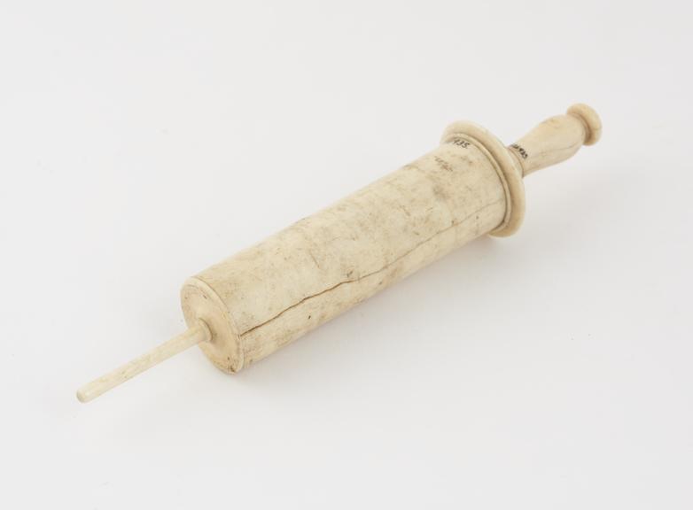 Bone piston-action syringe, Europe, 1651-1850