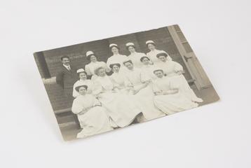 4 of 12 postcards showing Finsen and other light therapies at the London Hospital