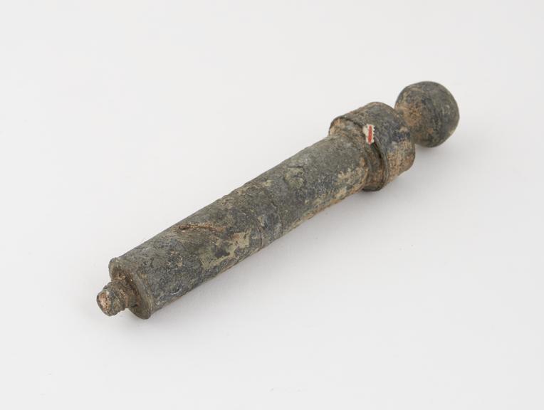 Pewter piston-action syringe, found in London