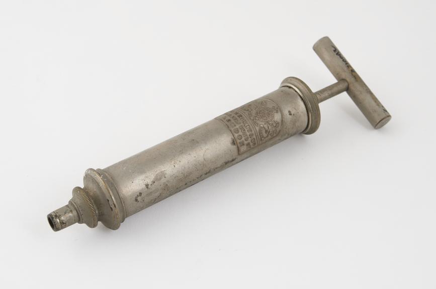 Piston-action syringe, by C. Wright and Co