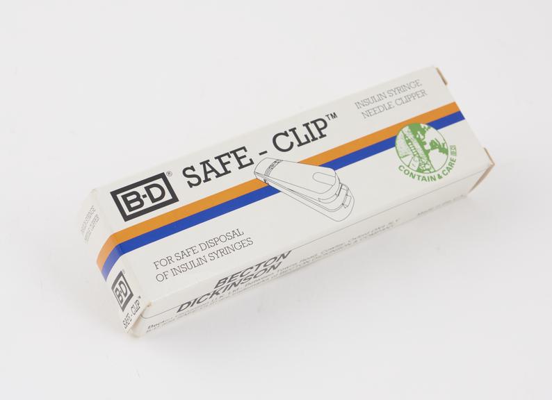 B-D Safe-Clip insulin syringe needle clipper for safe disposal