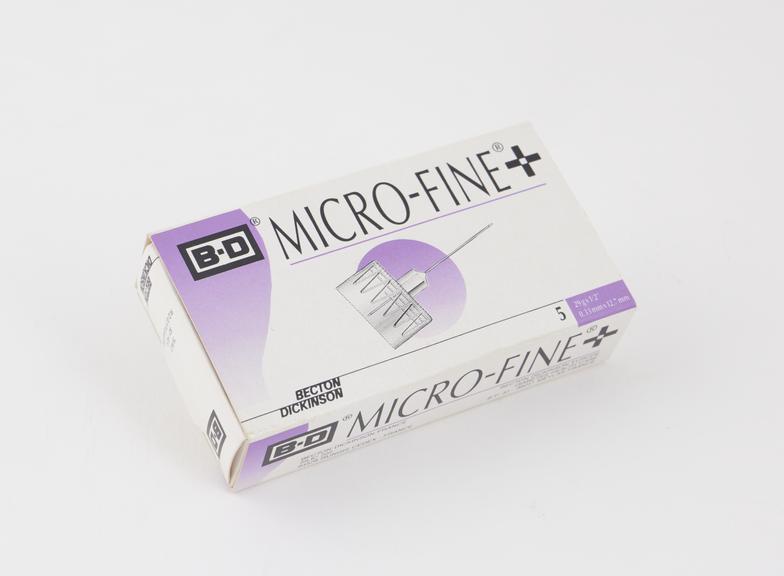 Packet of B-D Micro-Fine + sterile needles for use with the BD