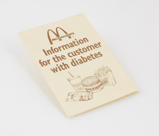 McDonald's Diabetic Diet Card