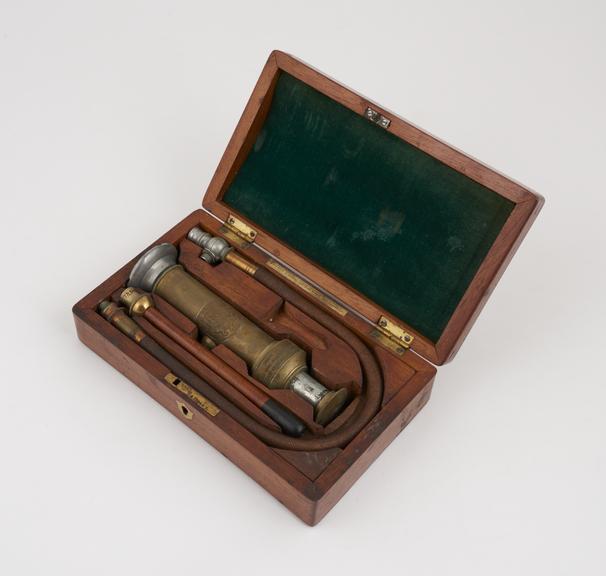 The Simplex enema set patented and made by Arnold and Sons