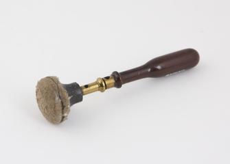 Electrode with turned wooden handle