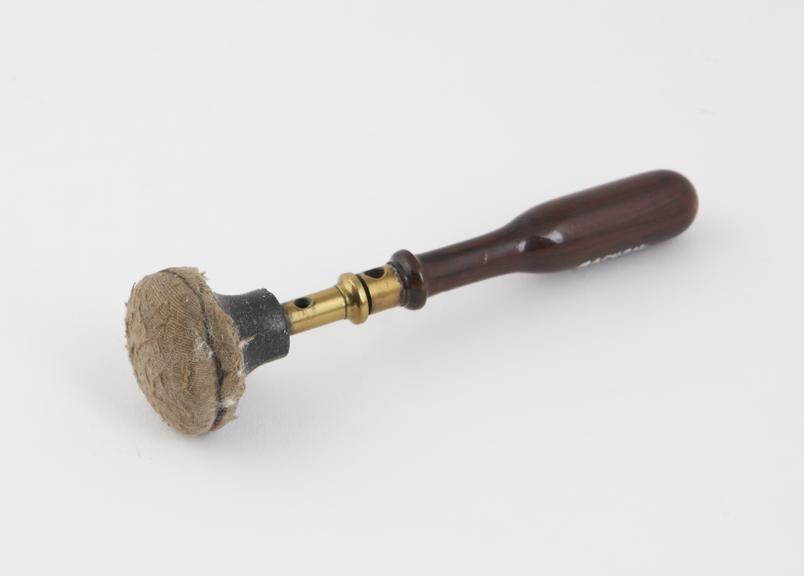 Electrode with turned wooden handle
