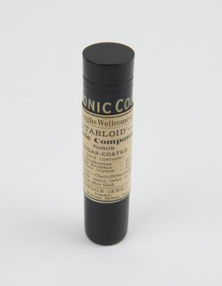 Plastic tube of tonic compound tablets