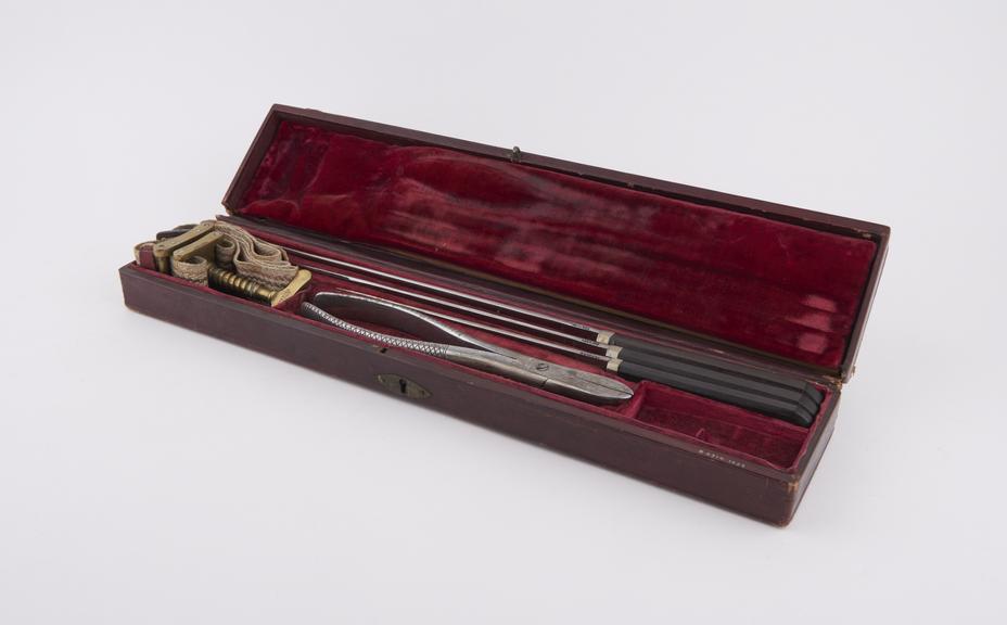 Amputation set, cased, by Hilliard, Scottish