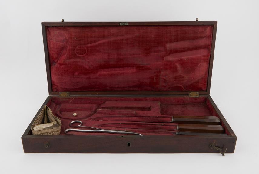 Amputation set, cased, by Savigny, English