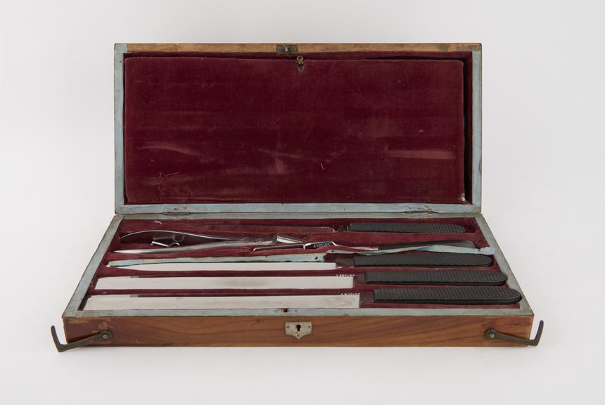 Amputation set, cased, by Schneider, German, 19th century