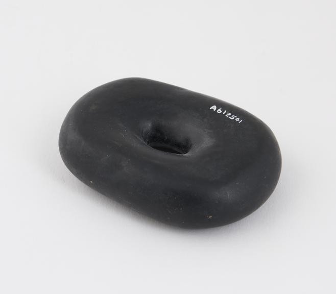 Pessary, supportive, rubber, oval, 1870-1930