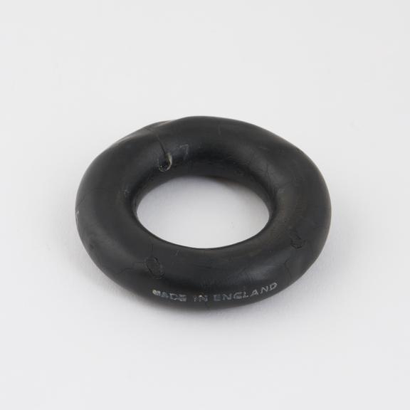 Pessary, supportive, ring, rubber, English, 1870 to 1930