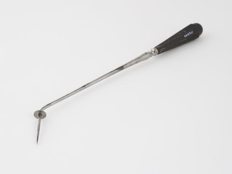 Tent introducer, steel and ebonite, probably British