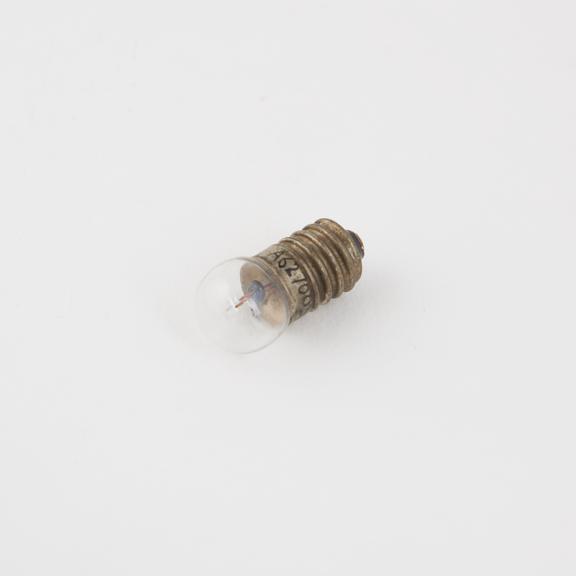 Small electric light bulb, threaded, English, 1920-1950