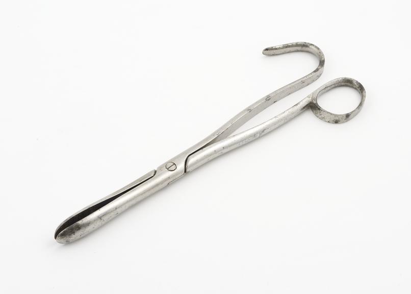 Straight cross-action embryotomy forceps with scoop blades