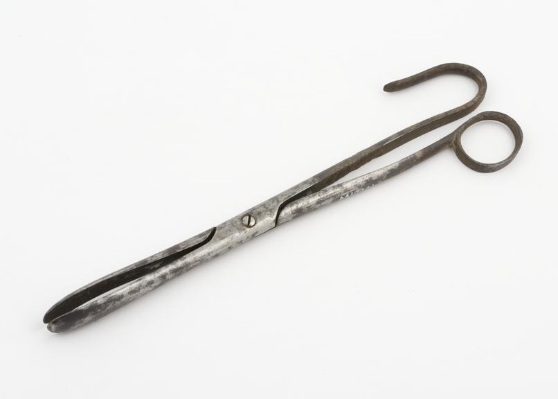 Straight lithotomy forceps with scoop-shaped blades and cross