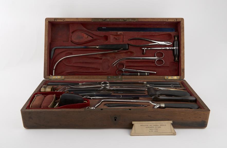 Surgical instrument set, cased, by Samson, French, 19th century