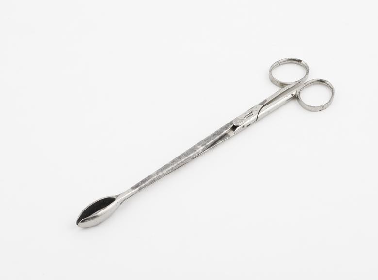 Lithotomy or bullet forceps with cross-action shanks, steel