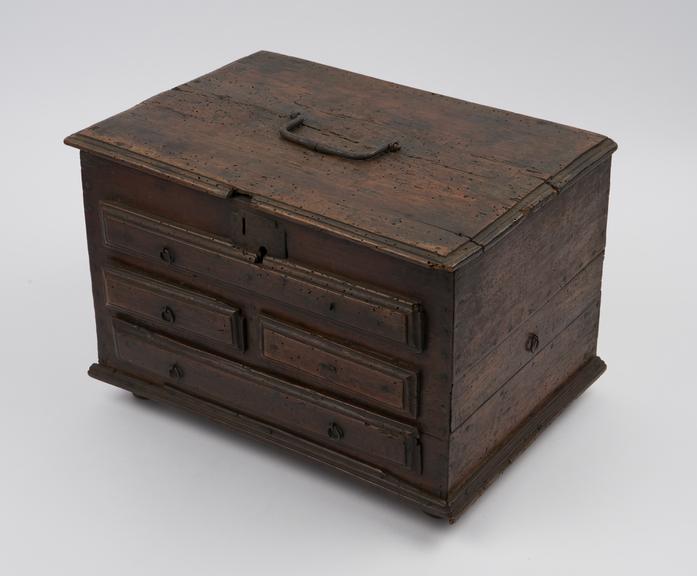 Wooden medicine cabinet, 18th century, empty