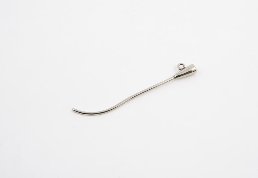 Eustachian catheter(?), steel, nickel plated, 1880-1920