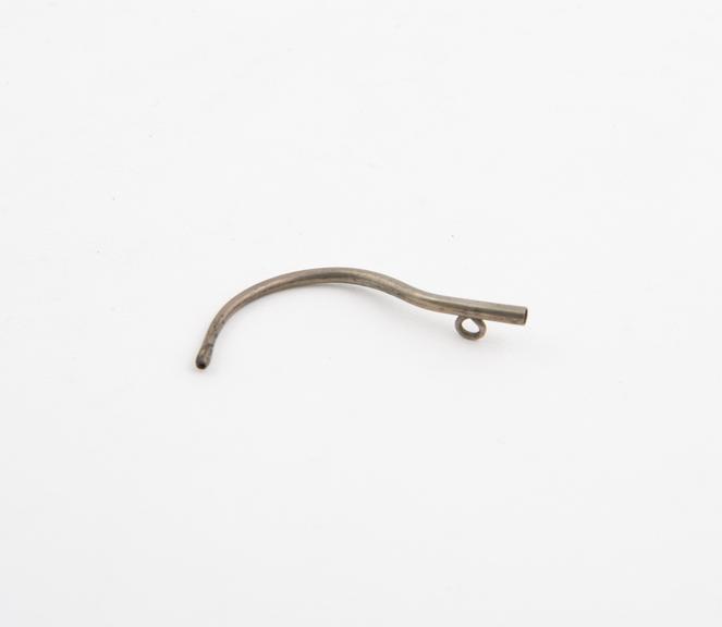 Catheter, possibly nasel, silver-plated, 1880 to 1920.