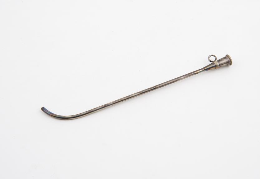 Eustachian catheter, Kramer, silver, probably British