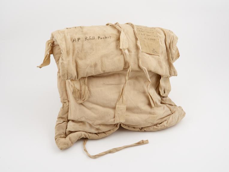 Set of bandages in canvas bag, early 20th century