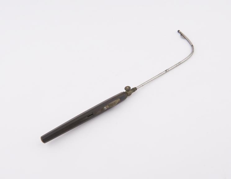 Urethrotome, steel with vulcanite handle, by Mayer and Meltzer