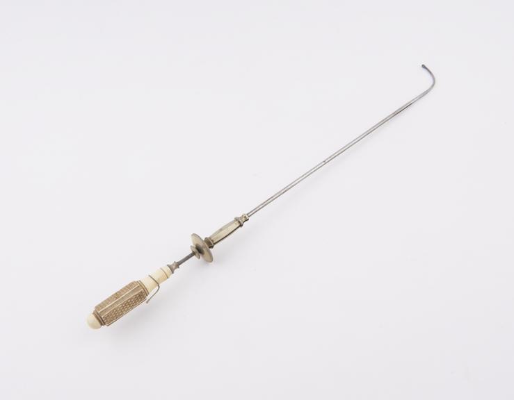 Urethrotome, Berkely Hill, metal, ivory handle